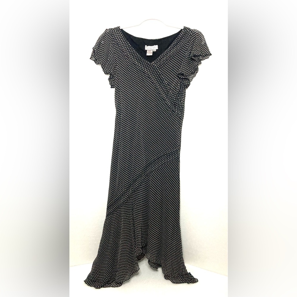 Adrianna Papell Black and White Polka Dot Dress